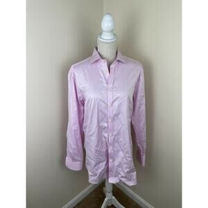 Charles Tyrwhitt Extra Slim Fit Shirt Pink Button Down Collared Casual 16/35 in